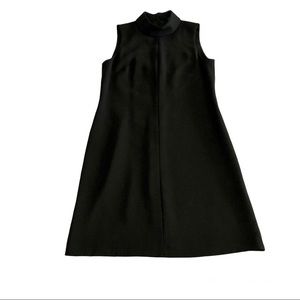 J.Crew Dress Women’s 12 Wool Black Sleeveless Work Cocktail High Neck Sheath